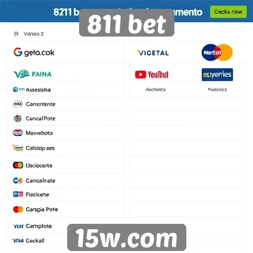 Métodos de pagamento aceitos na 811 bet